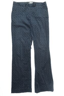 HACHE Velvet Flocked Corduroy Wide Leg Pants Womens 42 Blue Straight Leg